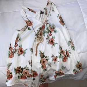 White tank top with necklace